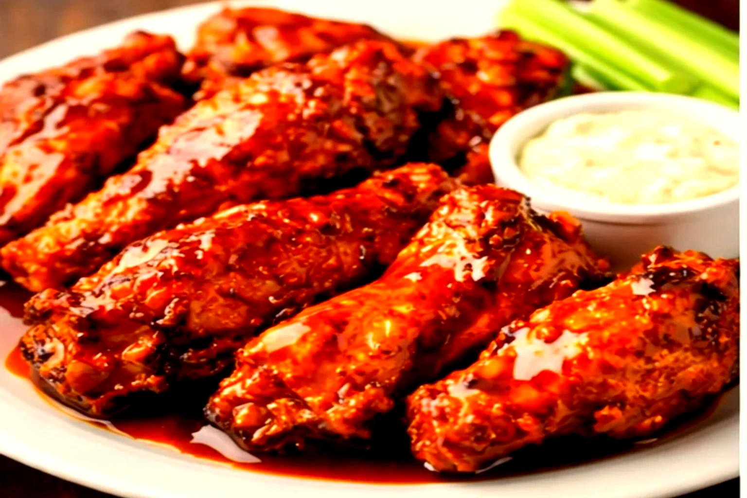 Hot wings and plate food